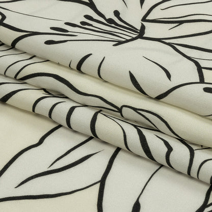 Rayon Challis - White Floral - Central Park Spring Print - Mood Exclusive Metro Collection