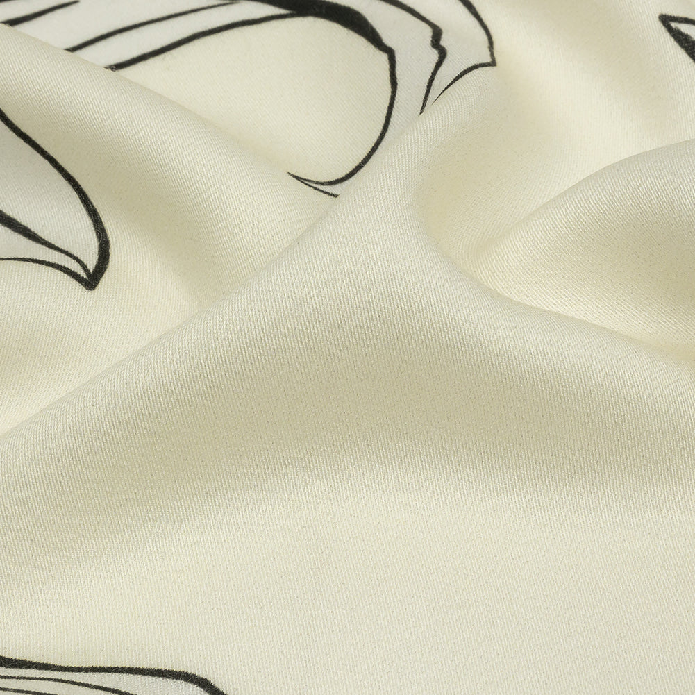 Rayon Challis - White Floral - Central Park Spring Print - Mood Exclusive Metro Collection