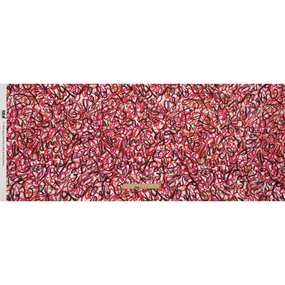 Rayon Challis - Pink Spraypaint Scribbles - Love Notorious Print - Mood Exclusive Metro Collection