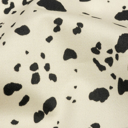 Stretch Cotton Sateen - Black and White Dalmatian Spots - Fire Dogs Print - Mood Exclusive Metro Collection