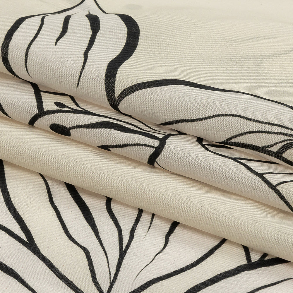 Cotton Voile - White Floral - Central Park Spring Print - Mood Exclusive Metro Collection