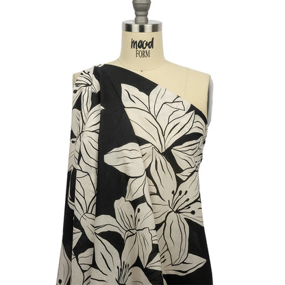Cotton Voile - Black Floral - Central Park Spring Print - Mood Exclusive Metro Collection