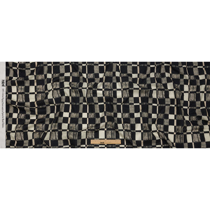 Voile de algodón - Cuadros blancos y negros - Estampado City Blocked - Colección exclusiva Mood Metro