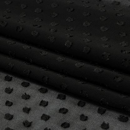 Polyester Swiss Dot - Black - Mood Exclusive Annamae Collection Folded