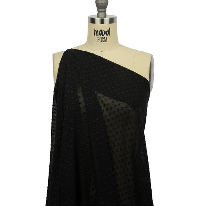 Polyester Swiss Dot - Black - Mood Exclusive Annamae Collection Drape