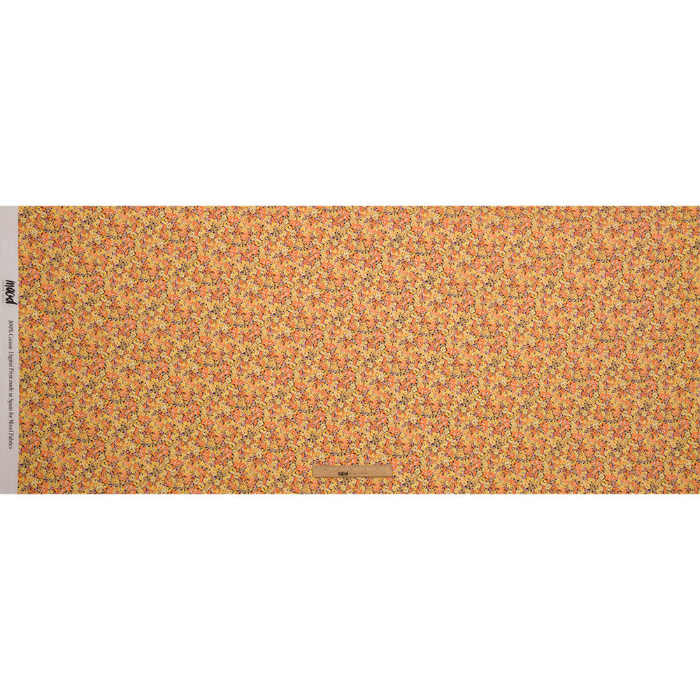 Cotton Poplin - Yellow and Orange Floral - Titania's Dream Print - Mood Exclusive Secret Garden Collection - Full