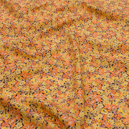 Cotton Poplin - Yellow and Orange Floral - Titania's Dream Print - Mood Exclusive Secret Garden Collection