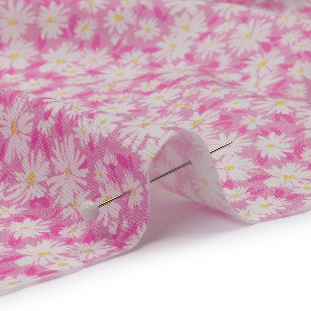 Cotton Poplin - Pink and White Floral - Sunday in the Park Print - Mood Exclusive Secret Garden Collection
