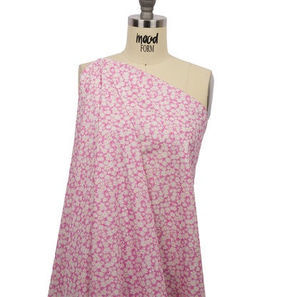 Cotton Poplin - Pink and White Floral - Sunday in the Park Print - Mood Exclusive Secret Garden Collection