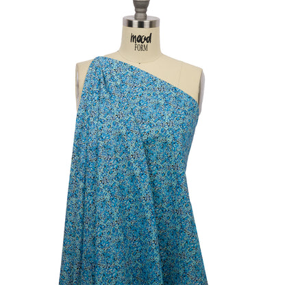 Cotton Voile - Blue Floral - Titania's Dream Print - Mood Exclusive Secret Garden Collection