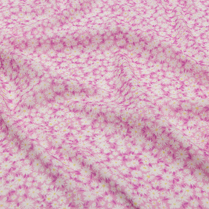 Cotton Voile - Pink and White Floral - Sunday in the Park Print - Mood Exclusive Secret Garden Collection