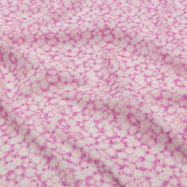 Cotton Voile - Pink and White Floral - Sunday in the Park Print - Mood Exclusive Secret Garden Collection