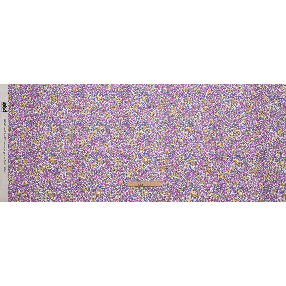 Cotton Voile - Bigger Pink and Yellow Floral - Springtime Saunter Print - Mood Exclusive Secret Garden Collection - Full