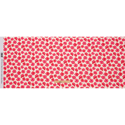 Recycled Polyester Swim Trunk Fabric - White and Pink Floral - Hawaiian Rollercoaster Print - Mood Exclusive Malibu Collection