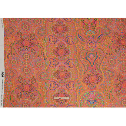 Viscose Georgette - Orange Paisley - Amsterdam Market Print - Mood Exclusive Gisele Collection