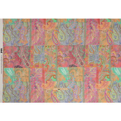 Viscose Georgette - Pink Patchwork Paisley - Pastel Patina Print - Mood Exclusive Gisele Collection