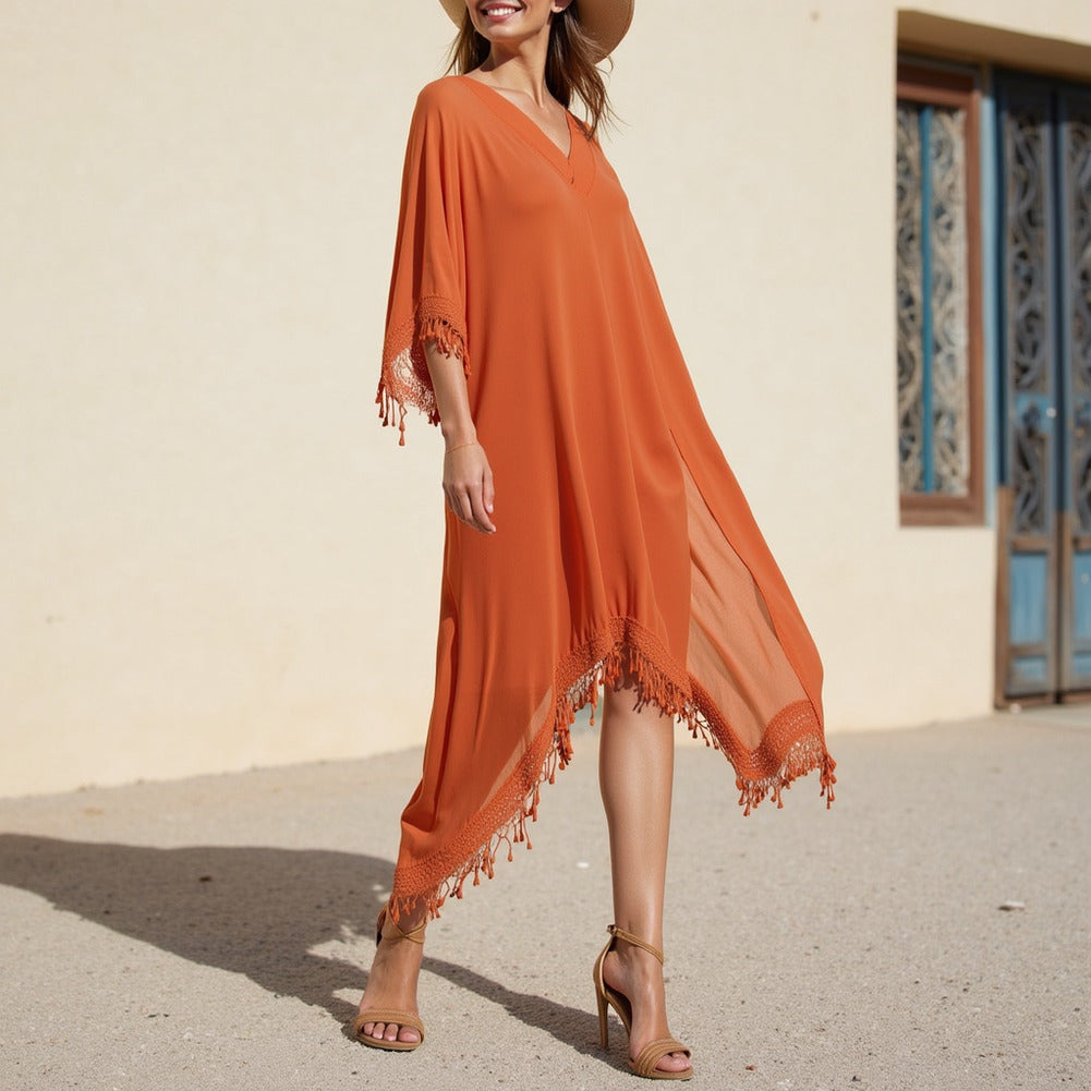 Viscose Georgette - Persimmon - Mood Exclusive Elodie Collection