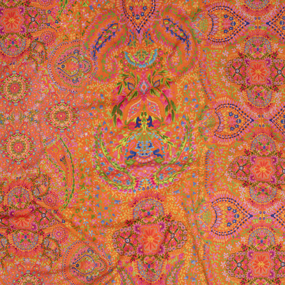 Cotton Voile - Orange Paisley - Amsterdam Market Print - Mood Exclusive Gisele Collection