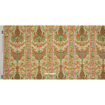 Cotton Voile - White Floral Paisley Stripes - Locust Lily Print - Mood Exclusive Gisele Collection