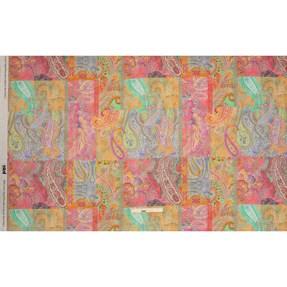 Cotton Voile - Pink Patchwork Paisley - Pastel Patina Print - Mood Exclusive Gisele Collection