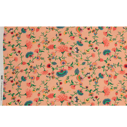 Crepé de viscosa sostenible - Estampado floral de melocotón - Estampado Sherbert Shandy - Colección exclusiva Gisele de Mood