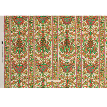Sustainable Viscose Crepe - White Floral Paisley Stripes - Locust Lily Print - Mood Exclusive Gisele Collection