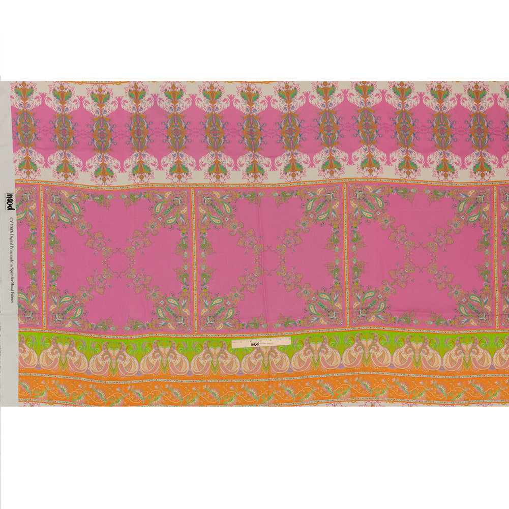 Sustainable Viscose Crepe Panel - Paisley Stripes and Squares - Cypress Daydreams Print - Mood Exclusive Gisele Collection - Full