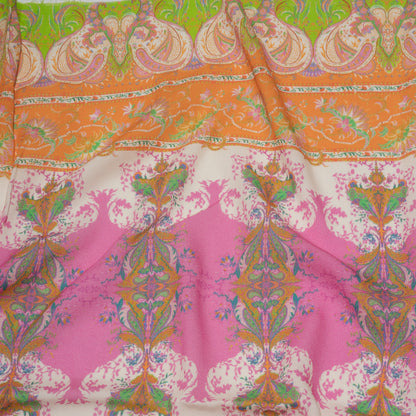 Sustainable Viscose Crepe Panel - Paisley Stripes and Squares - Cypress Daydreams Print - Mood Exclusive Gisele Collection