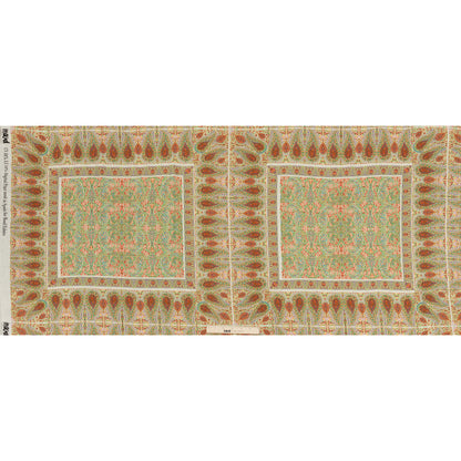 Viscose and Linen Woven Panel - Cream Paisley Squares - Laputa's Groundkeeper Print - Mood Exclusive Gisele Collection