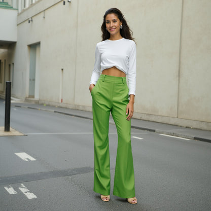 Stretch Cotton Sateen - Green - Mood Exclusive Carlos Collection