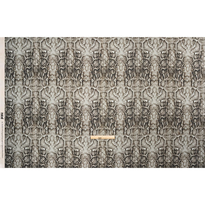 Linen and Rayon Woven - Gray Python Skin - Tanzania Temptations Print - Mood Exclusive Kilimanjaro Collection