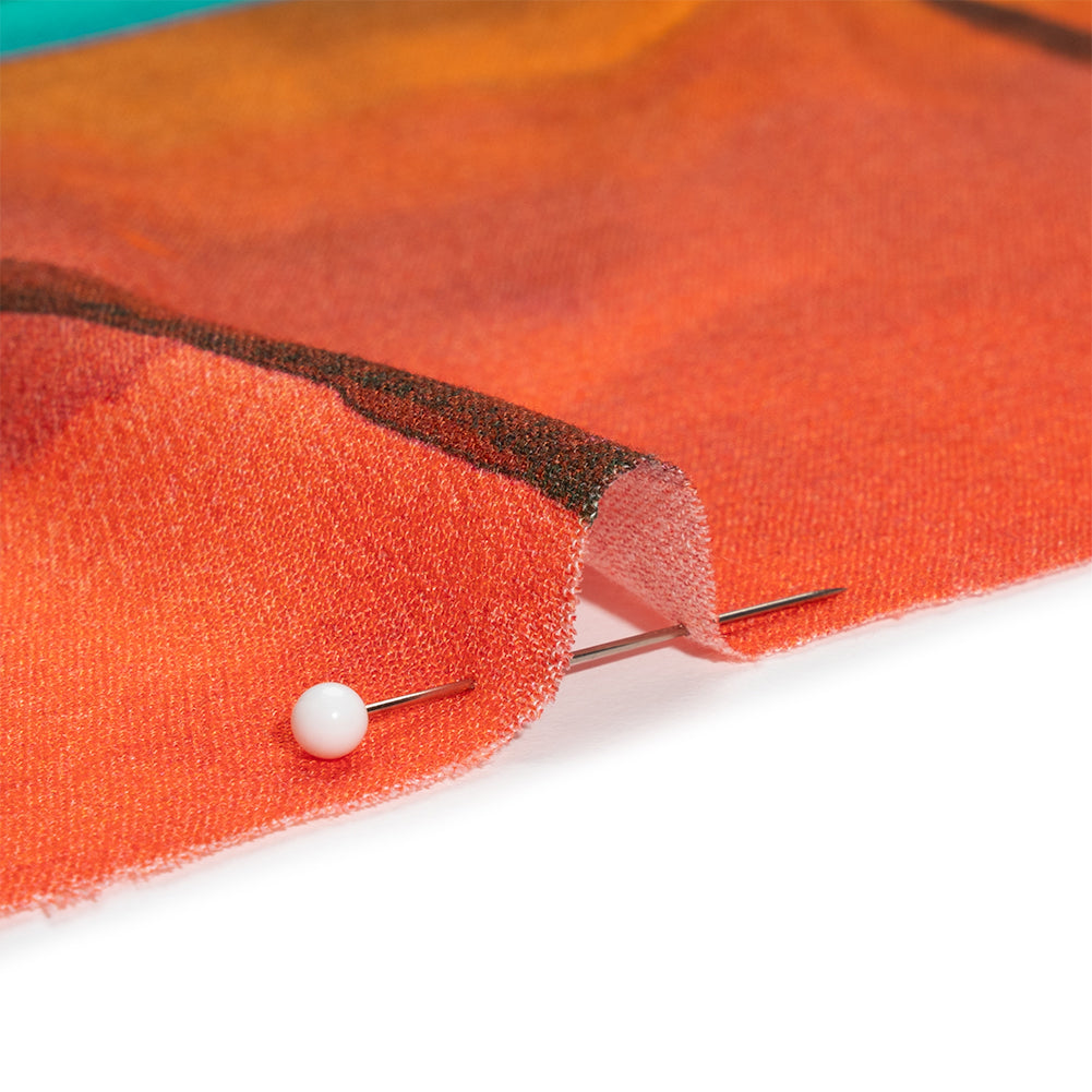 Viscose Crepe - Landscape Blocks - Mood Exclusive Take Me Home Print - Detail