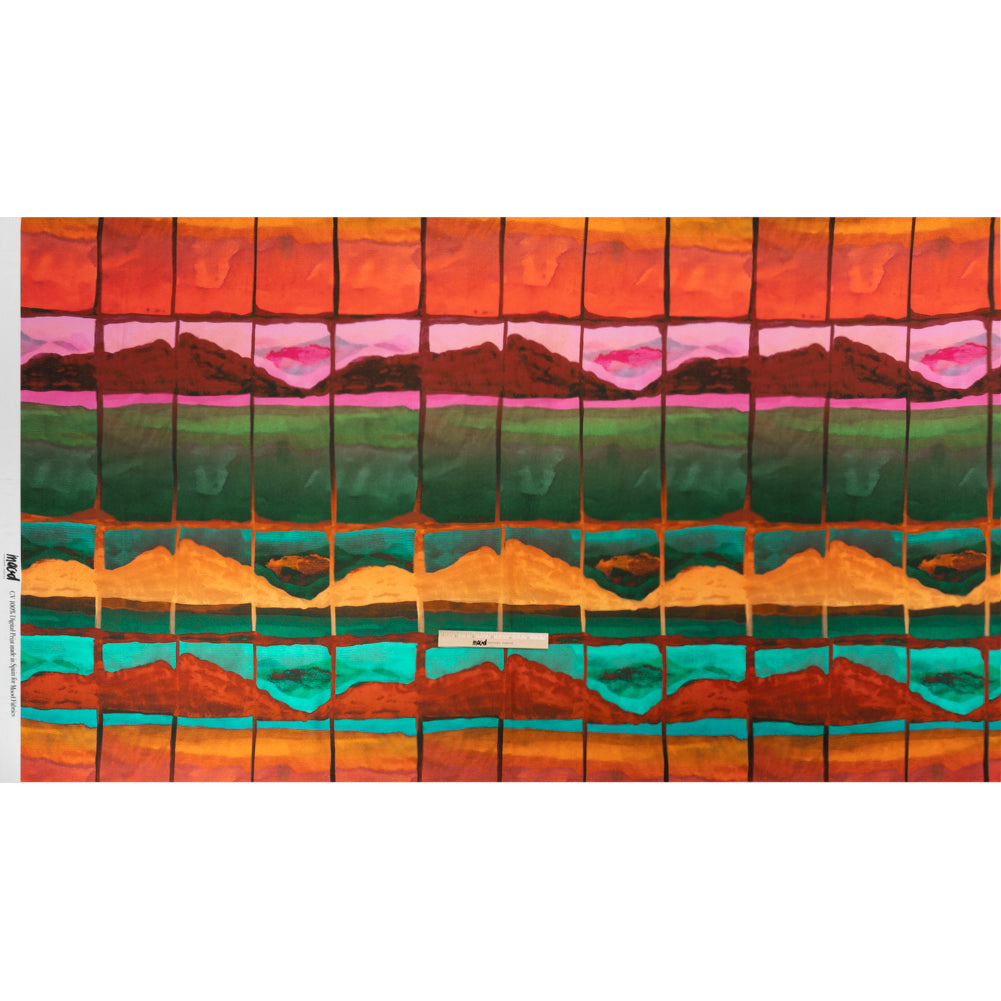Viscose Crepe - Landscape Blocks - Mood Exclusive Take Me Home Print - Full