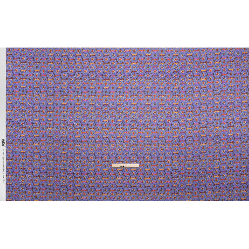 Luxe Polyester Crepe - Purple Honeycomb Florals - Mood Exclusive Bloom Honey Bloom Print