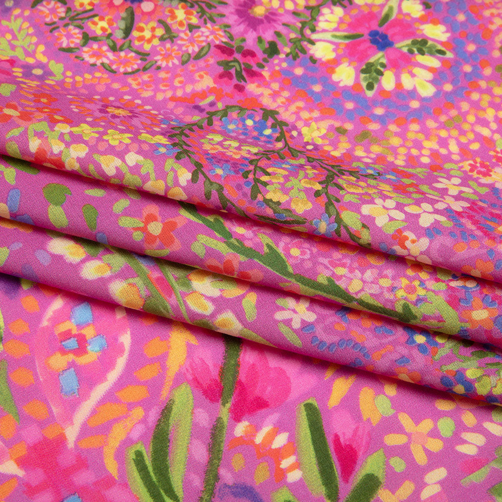 Cotton Voile - Pink Paisley - Amsterdam Market Print - Mood Exclusive Gisele Collection - Folded