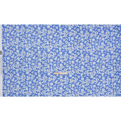 Rayon Challis - Blue Floral - Daybreak Bloom Print - Mood Exclusive Chariot Collection