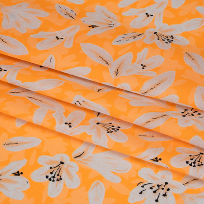 Rayon Challis - Yellow Floral - Daybreak Bloom Print - Mood Exclusive Chariot Collection