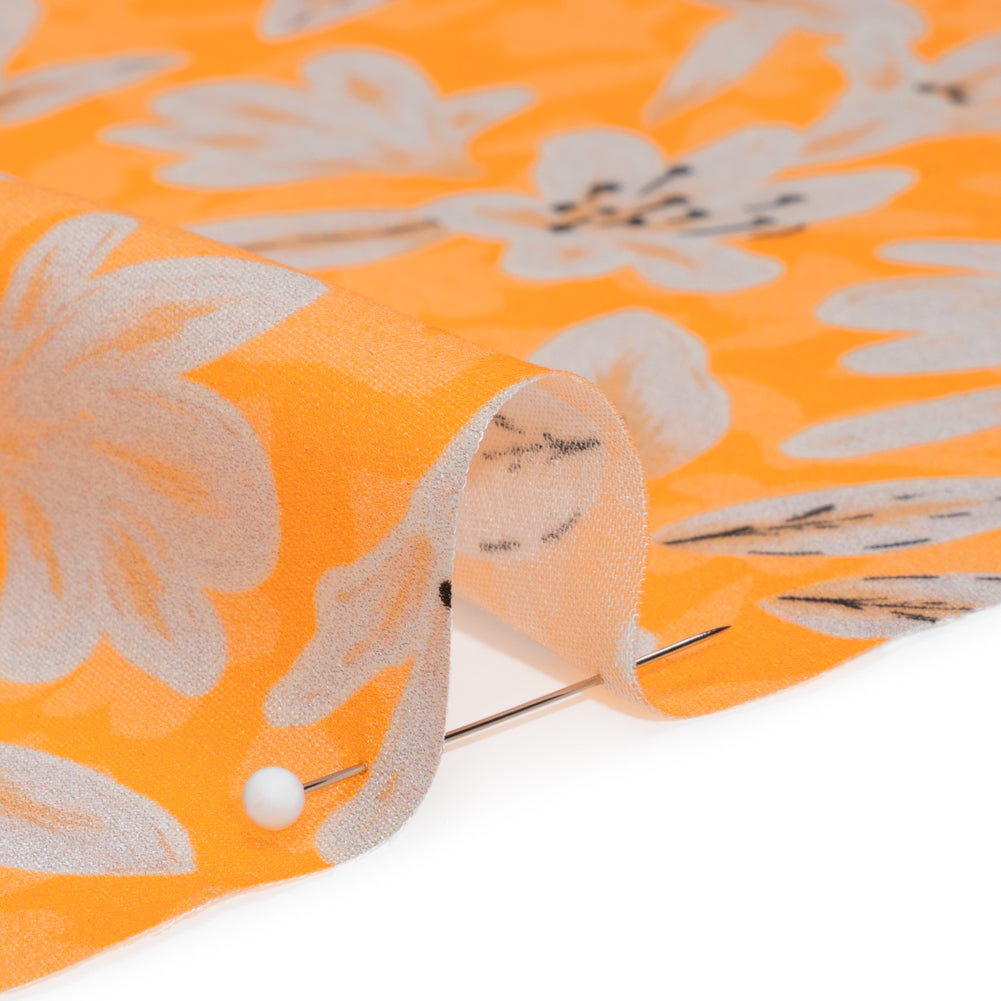 Rayon Challis - Yellow Floral - Daybreak Bloom Print - Mood Exclusive Chariot Collection - Detail
