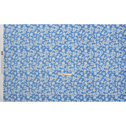 Stretch Cotton Sateen - Blue Floral - Daybreak Bloom Print - Mood Exclusive Chariot Collection