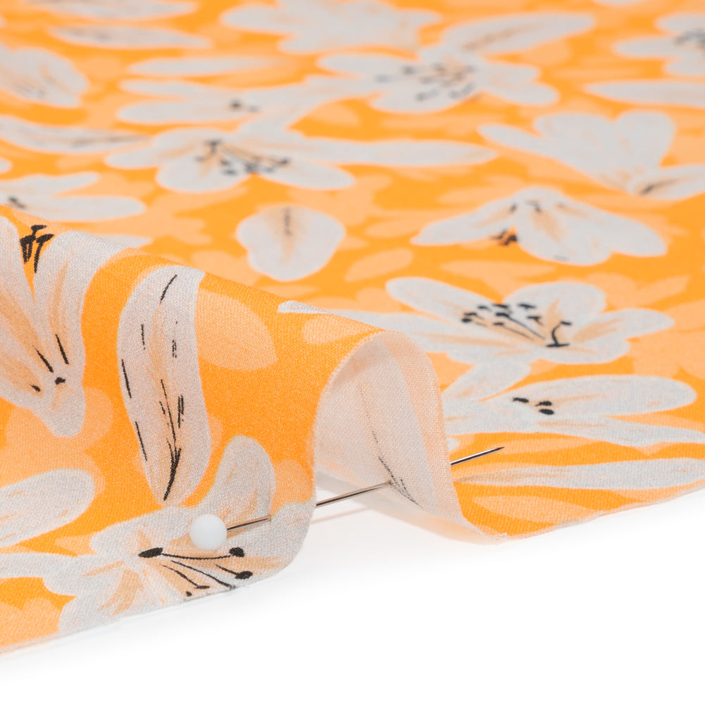 Cotton Voile - Yellow Floral - Daybreak Bloom Print - Mood Exclusive Chariot Collection - Detail