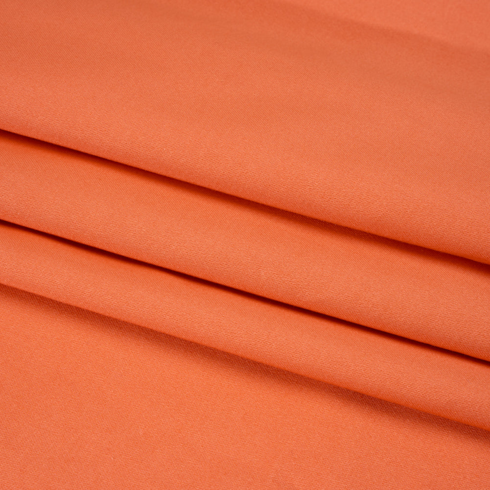 Stretch Cotton Sateen - Persimmon - Mood Exclusive Carlos Collection - Folded