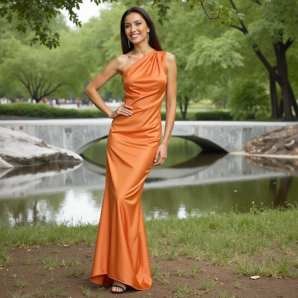 Stretch Cotton Sateen - Persimmon - Mood Exclusive Carlos Collection - Editorial