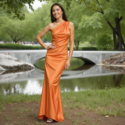 Stretch Cotton Sateen - Persimmon - Mood Exclusive Carlos Collection