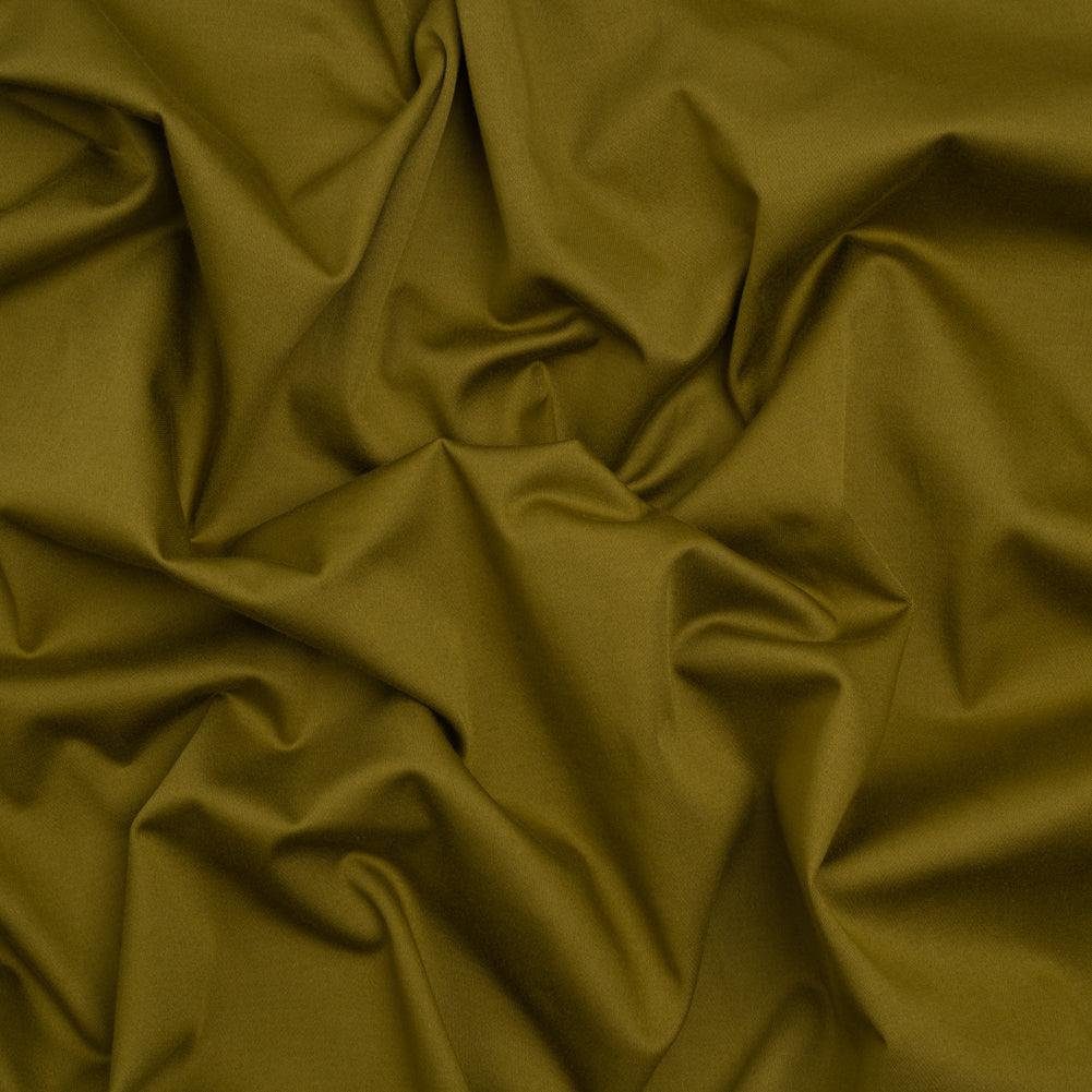 Stretch Cotton Sateen - Olive Green - Mood Exclusive Carlos Collection