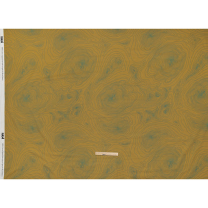 Cotton Voile - Olive and Hunter Green Abstract Lines - Topographic Map Print - Mood Exclusive Acadia Collection