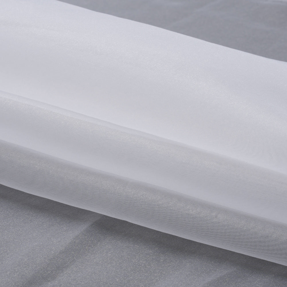 Polyester Organza - Bright White - Luscinia Collection by Mood - Folded