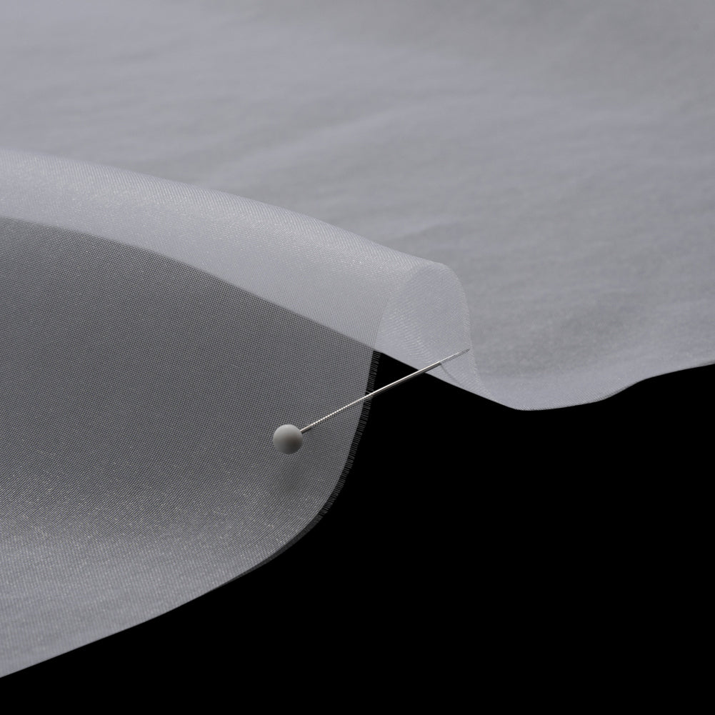 Polyester Organza - Bright White - Luscinia Collection by Mood - Detail