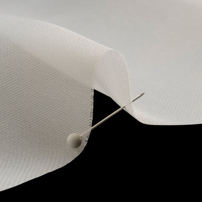 Satin-Faced Polyester Organza - Bright White - Ardea Collection by Mood