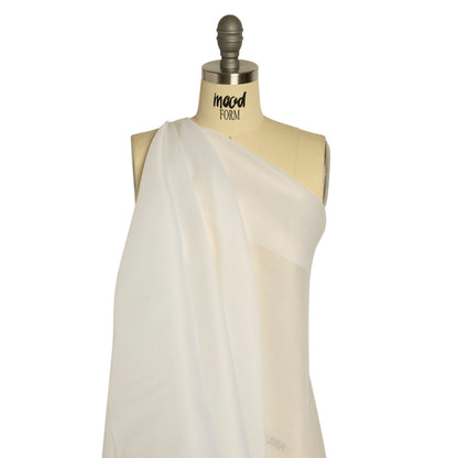 Satin-Faced Polyester Organza - Bright White - Ardea Collection by Mood