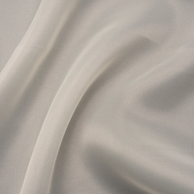 Satin-Faced Polyester Organza - Antique White - Ardea Collection by Mood